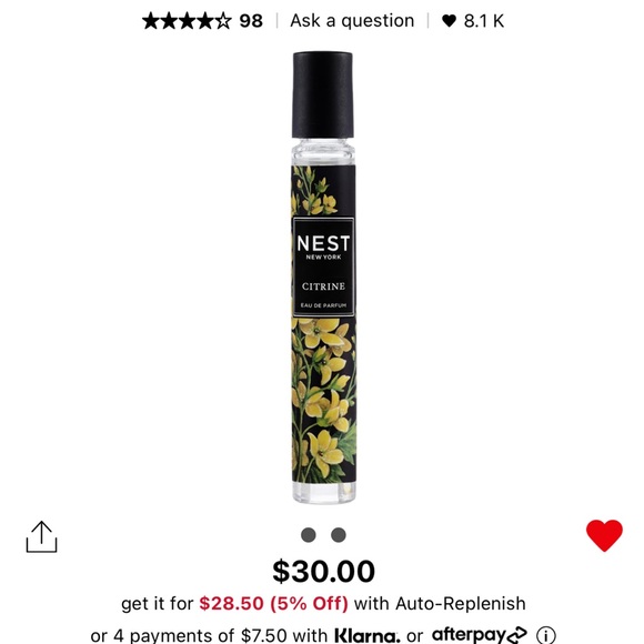 NEST NEW YORK Citrine Eau de Parfum Travel Spray NWT - Picture 5 of 8